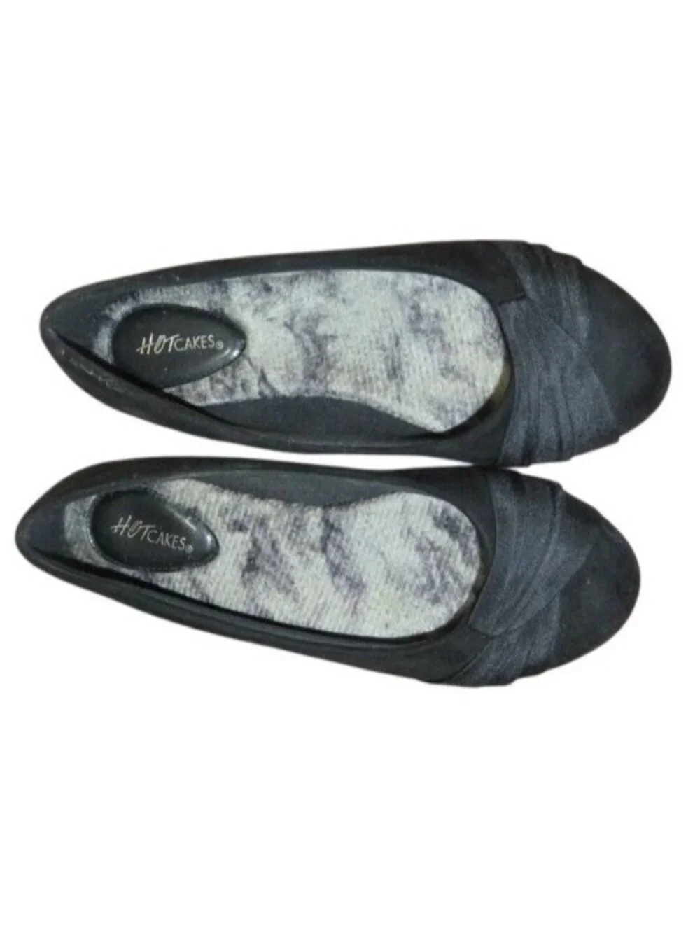 Hotcakes Black Vegan Suede Leather Ballet Flats 8.5